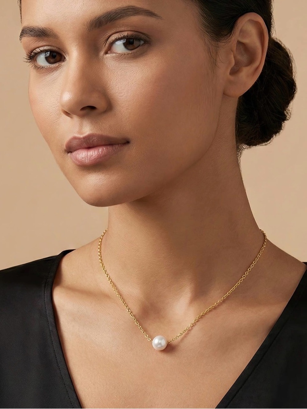 SMJ020 | Elegant Solitaire Pearl Necklace